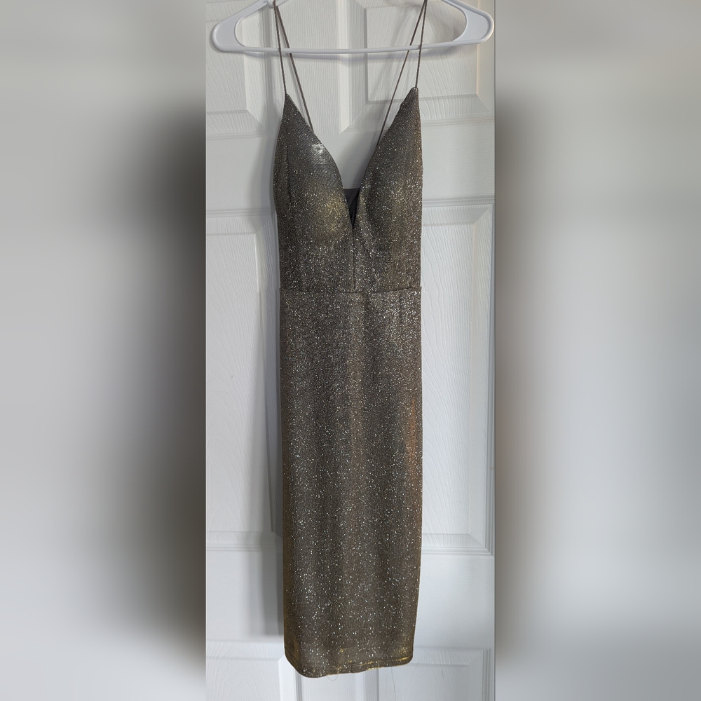 NEW Forever 21 Gold Silver Sparkle Dress (size M) NWT